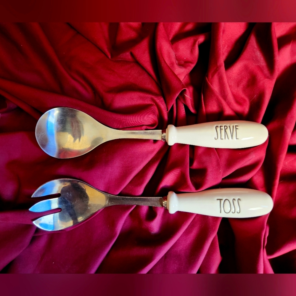 Rae Dunn Serve + Toss Salad utensils